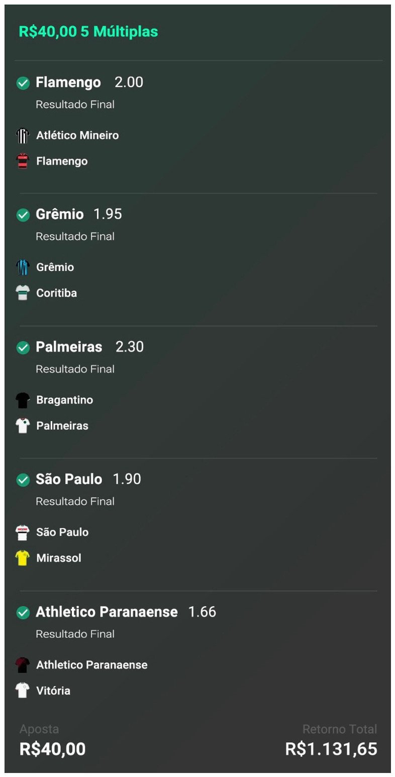 5 Múltiplas • R$1.131,65